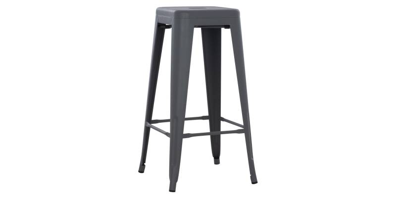 ΣΚΑΜΠΟ ΜΠΑΡ ΜΕΤΑΛΛΙΚΟ MELITA-PRO HM8642.50 ΣΕ ΓΚΡΙ 43x43x78Υεκ.