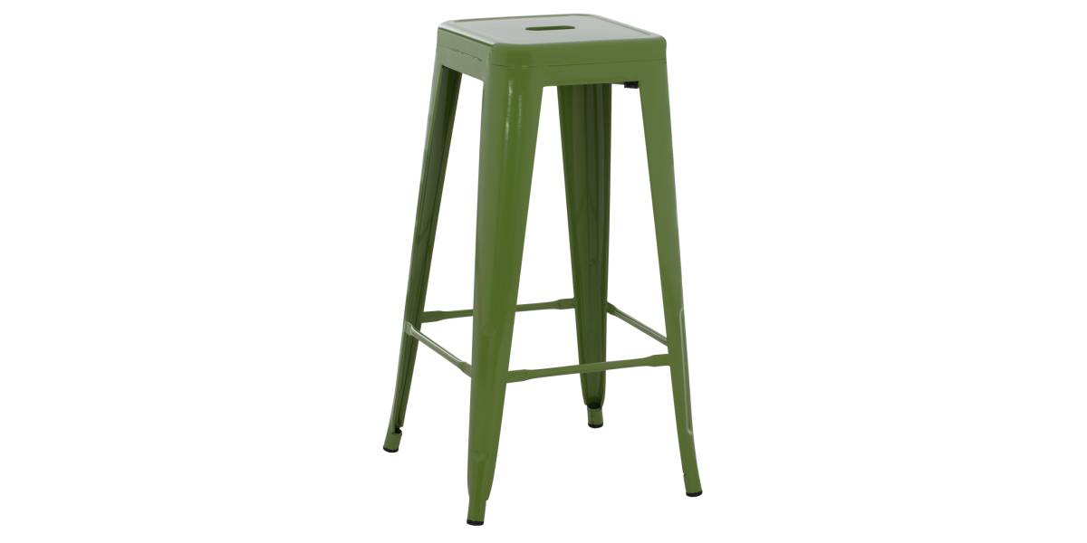 ΣΚΑΜΠΟ ΜΠΑΡ ΜΕΤΑΛΛΙΚΟ MELITA-PRO HM8642.53 ΣΕ LIGHT OLIVE GREEN 43x43x78Υεκ.