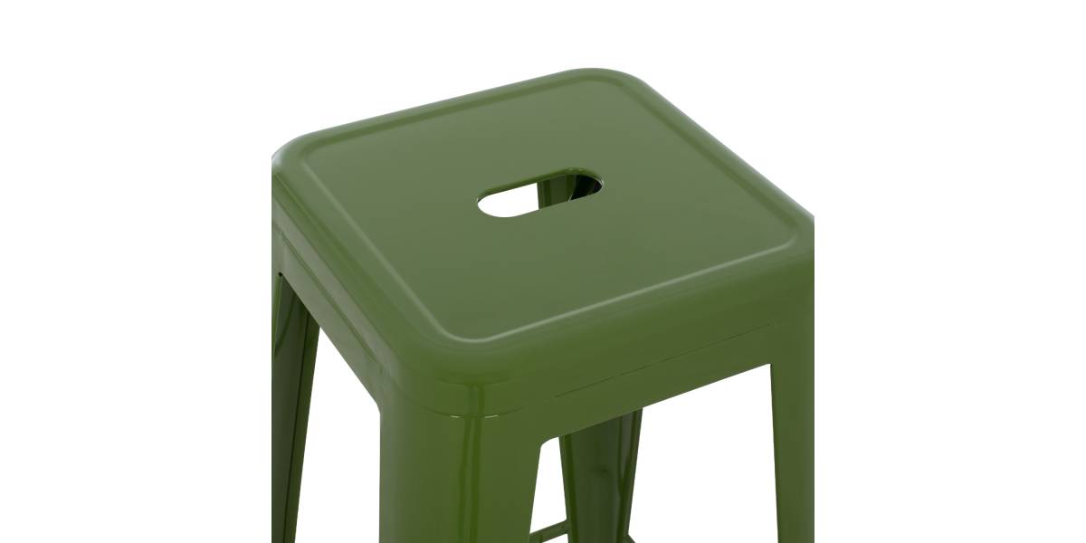 ΣΚΑΜΠΟ ΜΠΑΡ ΜΕΤΑΛΛΙΚΟ MELITA-PRO HM8642.53 ΣΕ LIGHT OLIVE GREEN 43x43x78Υεκ.