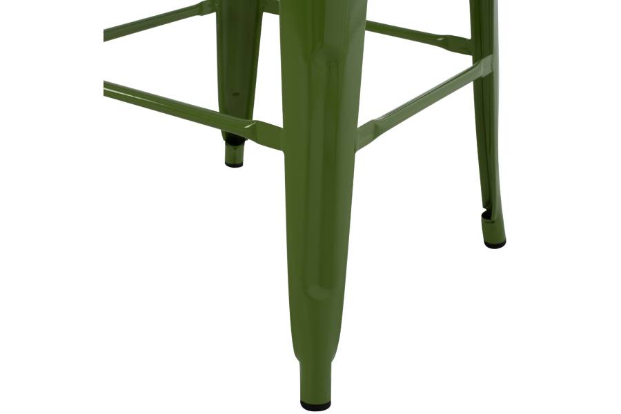ΣΚΑΜΠΟ ΜΠΑΡ ΜΕΤΑΛΛΙΚΟ MELITA-PRO HM8642.53 ΣΕ LIGHT OLIVE GREEN 43x43x78Υεκ.