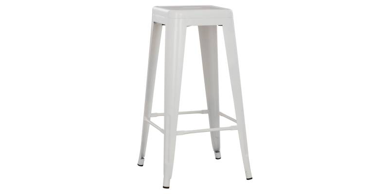 ΣΚΑΜΠΟ ΜΠΑΡ ΜΕΤΑΛΛΙΚΟ MELITA-PRO HM8642.41 ΣΕ ΛΕΥΚΟ ΜΑΤ 43x43x78Υεκ.