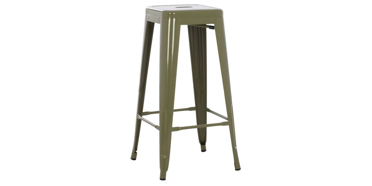 ΣΚΑΜΠΟ ΜΠΑΡ ΜΕΤΑΛΛΙΚΟ MELITA-PRO HM8642.43 ΣΕ DARK OLIVE 43x43x78Υεκ.