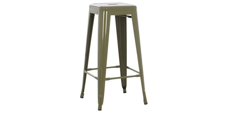 ΣΚΑΜΠΟ ΜΠΑΡ ΜΕΤΑΛΛΙΚΟ MELITA-PRO HM8642.43 ΣΕ DARK OLIVE 43x43x78Υεκ.