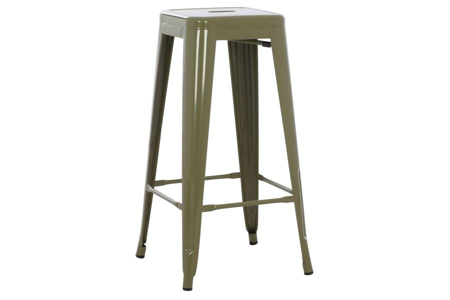 ΣΚΑΜΠΟ ΜΠΑΡ ΜΕΤΑΛΛΙΚΟ MELITA-PRO HM8642.43 ΣΕ DARK OLIVE 43x43x78Υεκ.