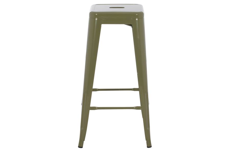 ΣΚΑΜΠΟ ΜΠΑΡ ΜΕΤΑΛΛΙΚΟ MELITA-PRO HM8642.43 ΣΕ DARK OLIVE 43x43x78Υεκ.