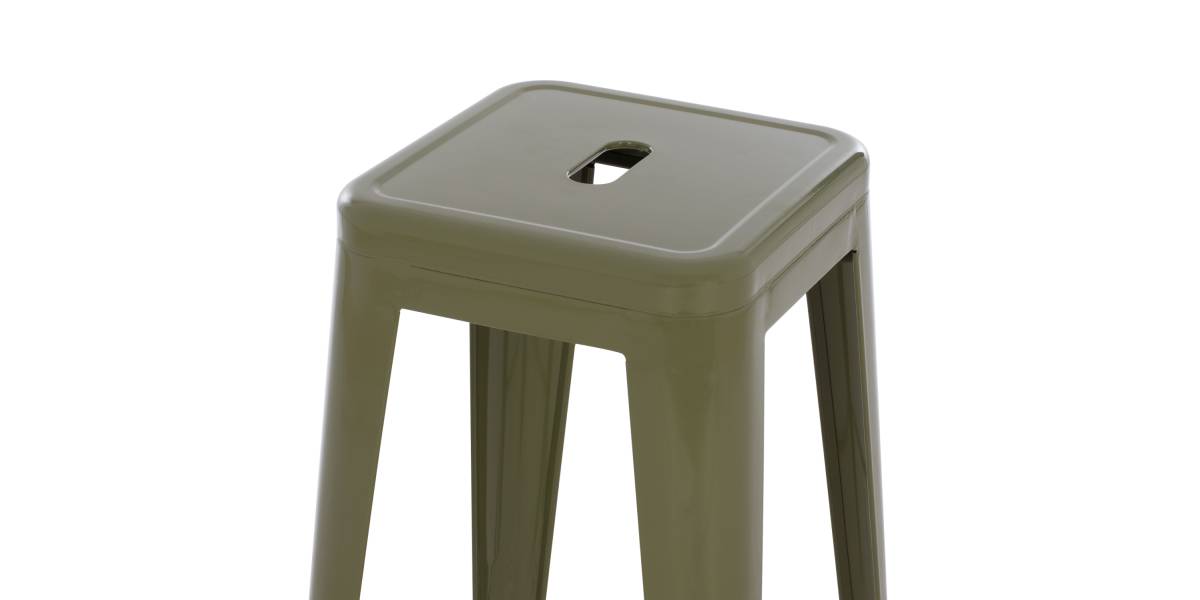 ΣΚΑΜΠΟ ΜΠΑΡ ΜΕΤΑΛΛΙΚΟ MELITA-PRO HM8642.43 ΣΕ DARK OLIVE 43x43x78Υεκ.