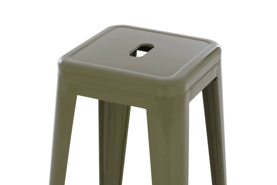 ΣΚΑΜΠΟ ΜΠΑΡ ΜΕΤΑΛΛΙΚΟ MELITA-PRO HM8642.43 ΣΕ DARK OLIVE 43x43x78Υεκ.