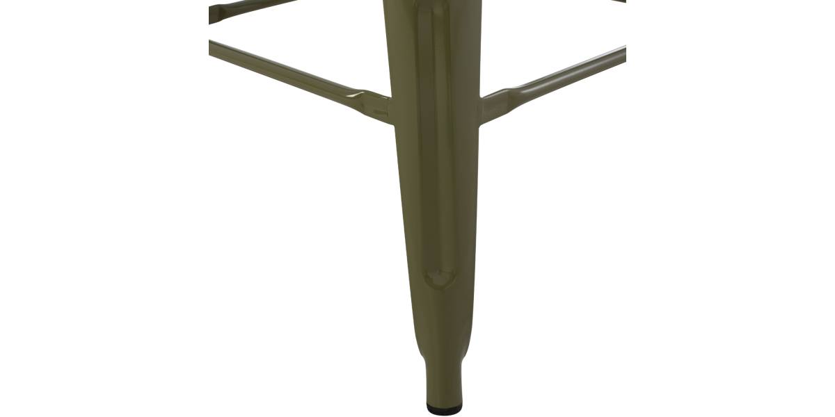 ΣΚΑΜΠΟ ΜΠΑΡ ΜΕΤΑΛΛΙΚΟ MELITA-PRO HM8642.43 ΣΕ DARK OLIVE 43x43x78Υεκ.