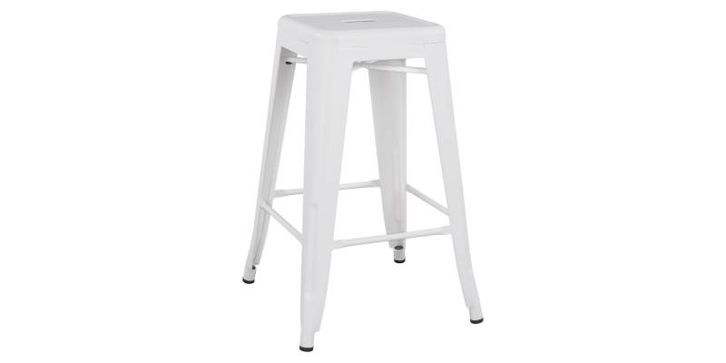 ΣΚΑΜΠΟ ΜΕΣΑΙΟΥ ΥΨΟΥΣ ΜΕΤΑΛΛΙΚΟ MELITA-PRO HM8573.41 ΛΕΥΚΟ ΜΑΤ 43x43x67Υεκ.
