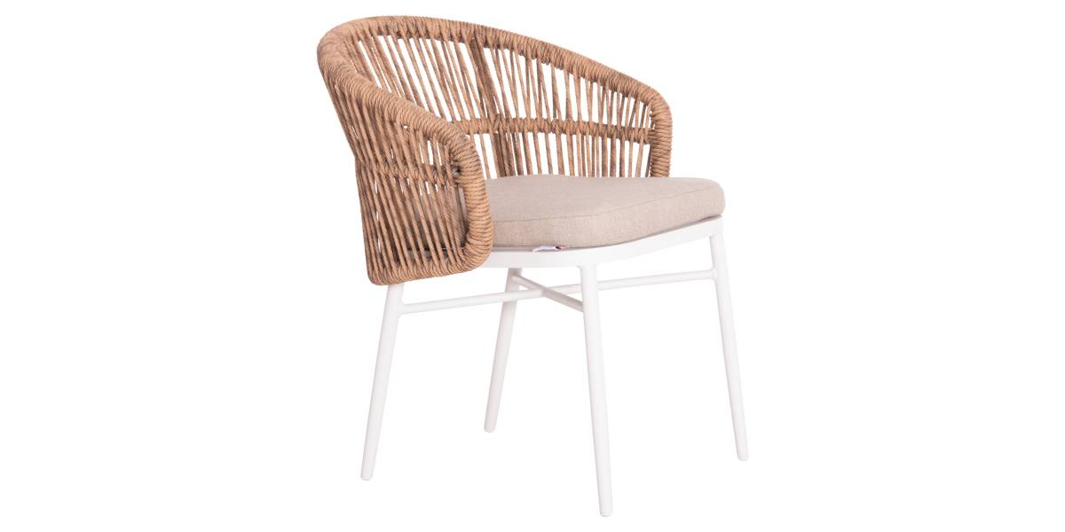 ΠΟΛΥΘΡΟΝΑ ΑΛΟΥΜΙΝΙΟΥ ORIN HM6265.02 ΛΕΥΚΗ-P.E.RATTAN ΦΥΣΙΚΟ-ΜΠΕΖ ΜΑΞΙΛΑΡΙΑ 58x61x75Υ