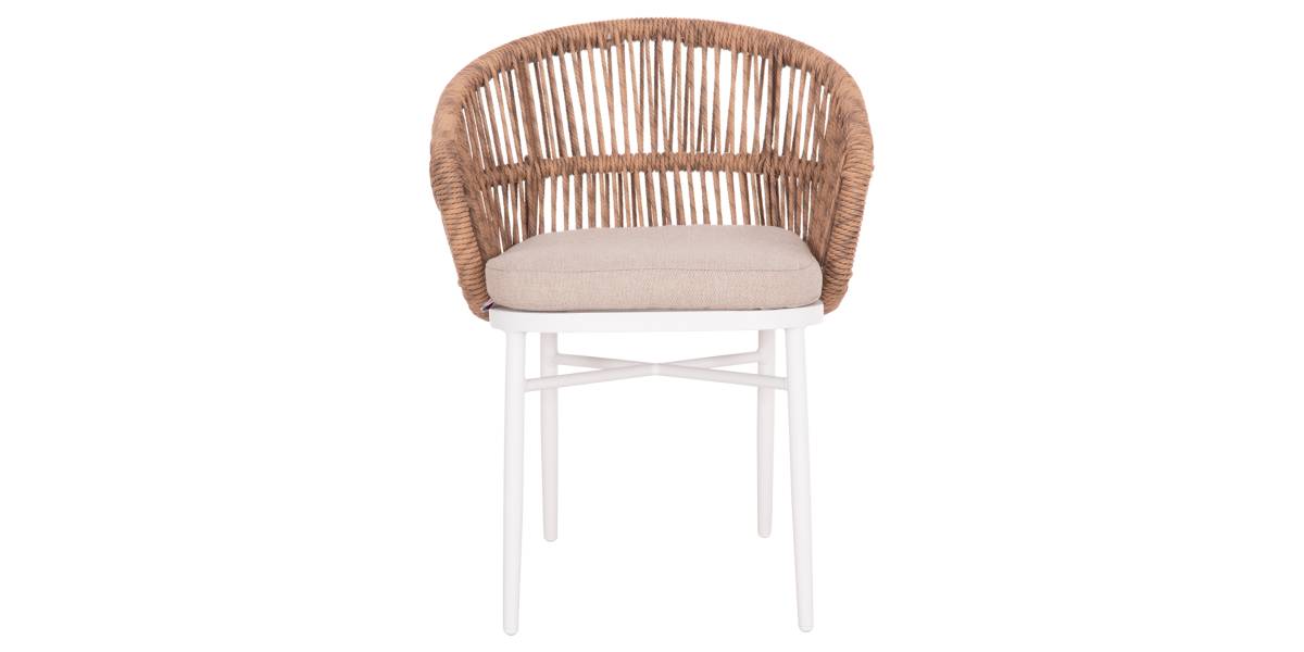ΠΟΛΥΘΡΟΝΑ ΑΛΟΥΜΙΝΙΟΥ ORIN HM6265.02 ΛΕΥΚΗ-P.E.RATTAN ΦΥΣΙΚΟ-ΜΠΕΖ ΜΑΞΙΛΑΡΙΑ 58x61x75Υ