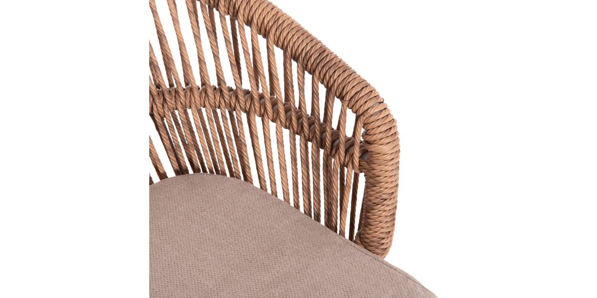 ΠΟΛΥΘΡΟΝΑ ΑΛΟΥΜΙΝΙΟΥ ORIN HM6265.02 ΛΕΥΚΗ-P.E.RATTAN ΦΥΣΙΚΟ-ΜΠΕΖ ΜΑΞΙΛΑΡΙΑ 58x61x75Υ