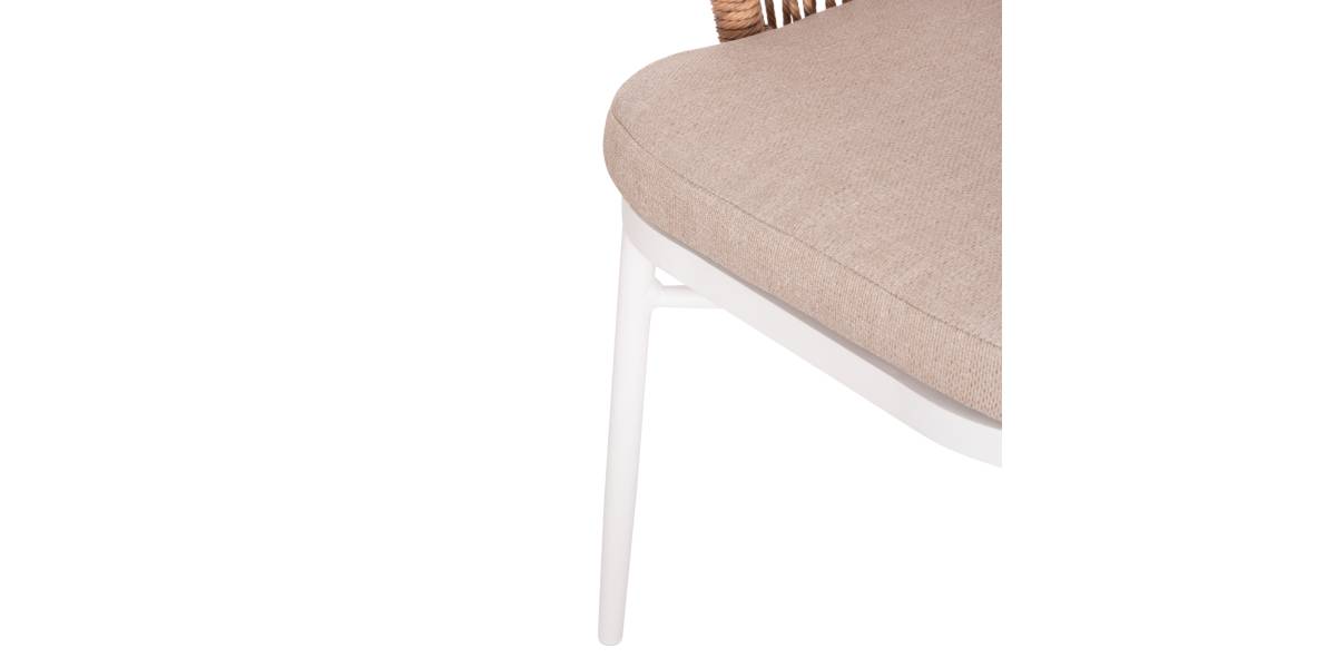 ΠΟΛΥΘΡΟΝΑ ΑΛΟΥΜΙΝΙΟΥ ORIN HM6265.02 ΛΕΥΚΗ-P.E.RATTAN ΦΥΣΙΚΟ-ΜΠΕΖ ΜΑΞΙΛΑΡΙΑ 58x61x75Υ