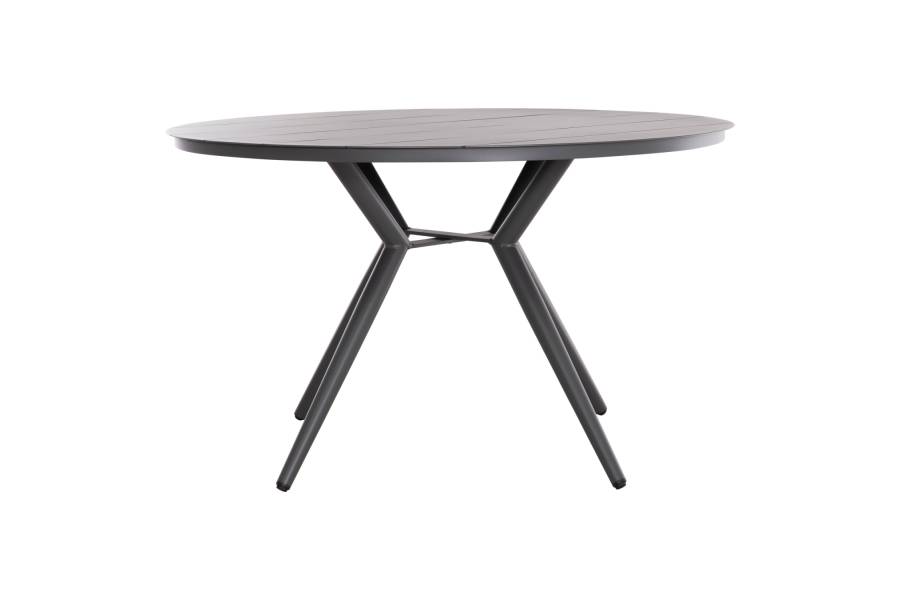 ΤΡΑΠΕΖΙ ΑΛΟΥΜΙΝΙΟΥ ΣΤΡΟΓΓΥΛΟ HIGER HM6290.01 ΓΚΡΙ Φ126x74Υεκ.