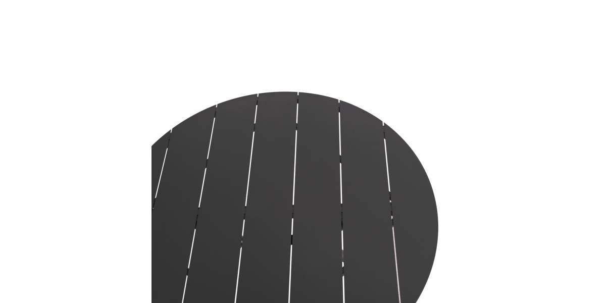 ΤΡΑΠΕΖΙ ΑΛΟΥΜΙΝΙΟΥ ΣΤΡΟΓΓΥΛΟ HIGER HM6290.01 ΓΚΡΙ Φ126x74Υεκ.