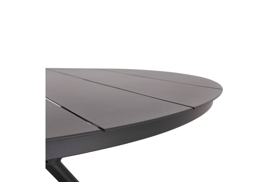 ΤΡΑΠΕΖΙ ΑΛΟΥΜΙΝΙΟΥ ΣΤΡΟΓΓΥΛΟ HIGER HM6290.01 ΓΚΡΙ Φ126x74Υεκ.