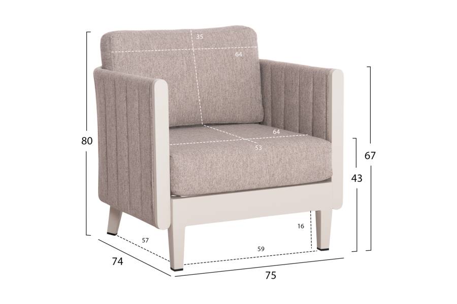 ΣΕΤ ΣΑΛΟΝΙ ΕΞΩΤΕΡΙΚΟΥ ΧΩΡΟΥ 4ΤΜΧ LARRY HM6188.02 ΑΛΟΥΜΙΝΙΟ ΣΑΜΠΑΝΙ- P.E.ΥΦΑΣΜΑ