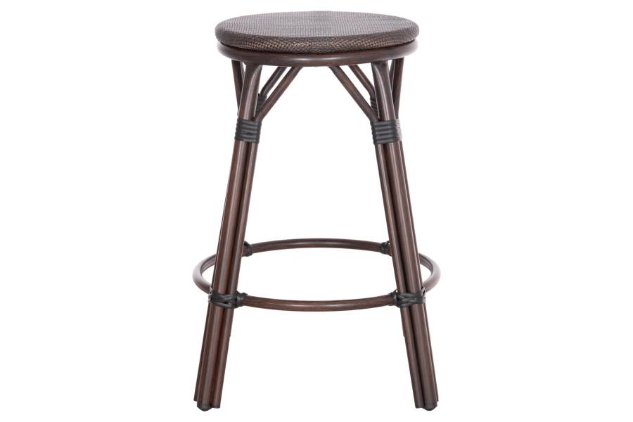 ΣΚΑΜΠΟ ΑΛΟΥΜΙΝΙΟΥ ΜΕΣ.ΥΨΟΥΣ CHINO HM6286.01 BAMBOO LOOK & TEXTILENE ΚΑΦΕ 43x43x65Υεκ