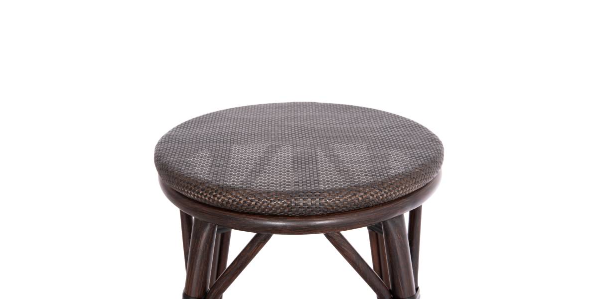 ΣΚΑΜΠΟ ΑΛΟΥΜΙΝΙΟΥ ΜΕΣ.ΥΨΟΥΣ CHINO HM6286.01 BAMBOO LOOK & TEXTILENE ΚΑΦΕ 43x43x65Υεκ