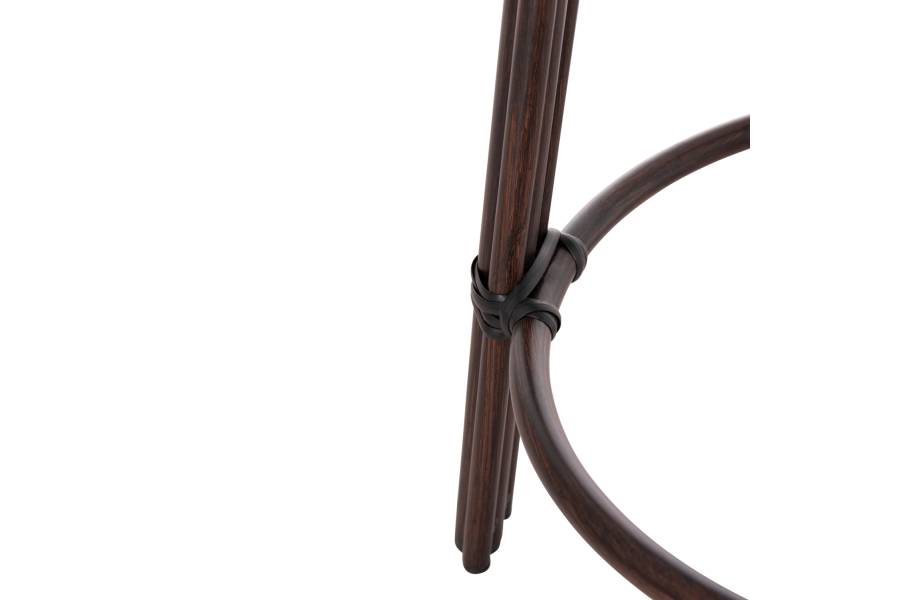 ΣΚΑΜΠΟ ΑΛΟΥΜΙΝΙΟΥ ΜΕΣ.ΥΨΟΥΣ CHINO HM6286.01 BAMBOO LOOK & TEXTILENE ΚΑΦΕ 43x43x65Υεκ