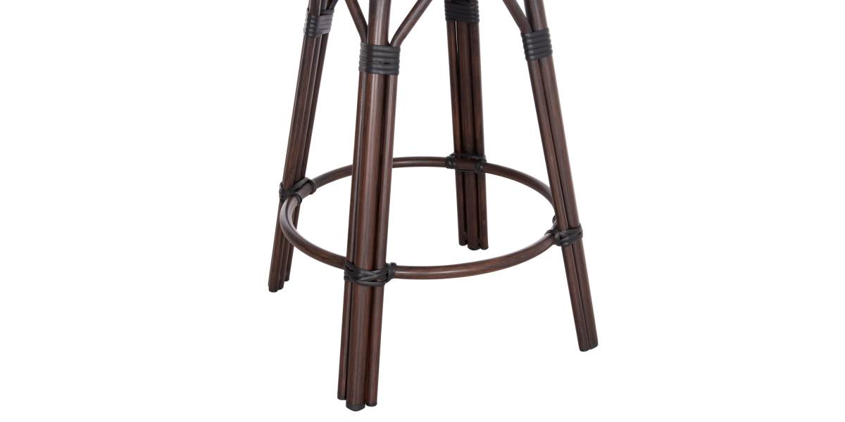 ΣΚΑΜΠΟ ΑΛΟΥΜΙΝΙΟΥ ΜΕΣ.ΥΨΟΥΣ CHINO HM6286.01 BAMBOO LOOK & TEXTILENE ΚΑΦΕ 43x43x65Υεκ