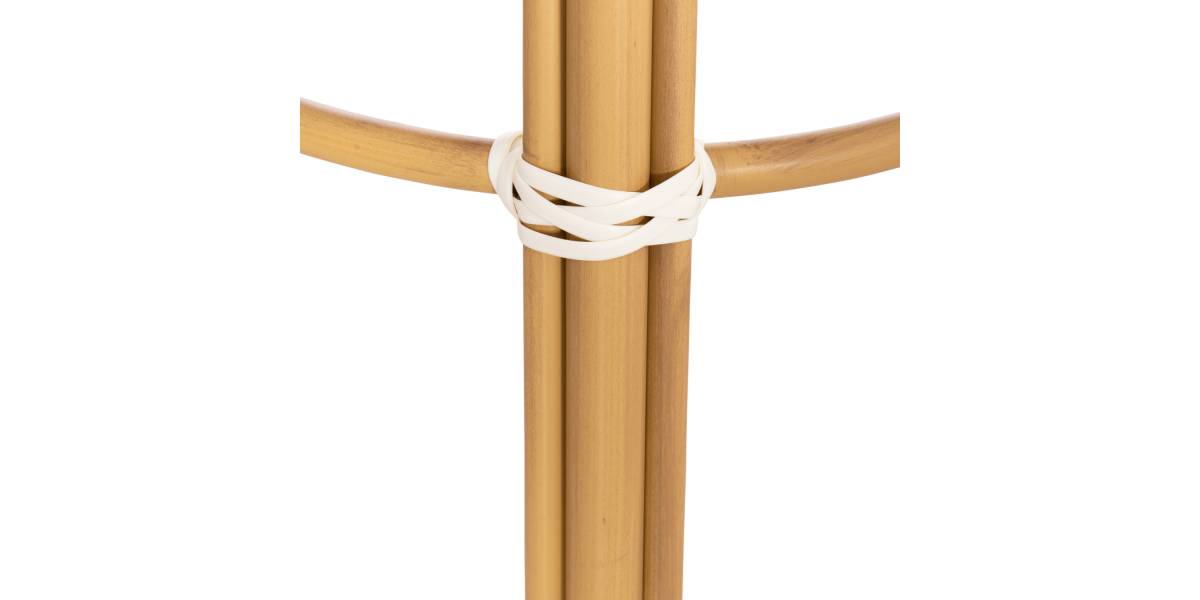 ΣΚΑΜΠΟ ΑΛΟΥΜΙΝΙΟΥ ΜΕΣ.ΥΨΟΥΣ CHINO HM6286.04 BAMBOO LOOK ΦΥΣΙΚΟ & TEXTILENE 43x43x65Υεκ