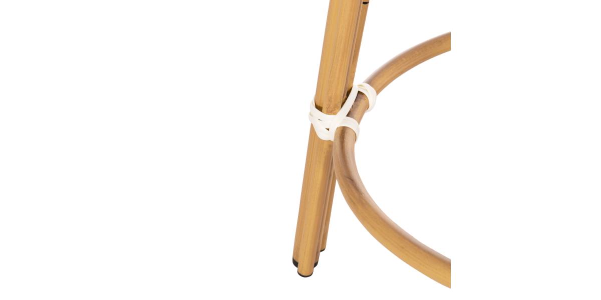 ΣΚΑΜΠΟ ΑΛΟΥΜΙΝΙΟΥ ΜΕΣ.ΥΨΟΥΣ CHINO HM6286.04 BAMBOO LOOK ΦΥΣΙΚΟ & TEXTILENE 43x43x65Υεκ