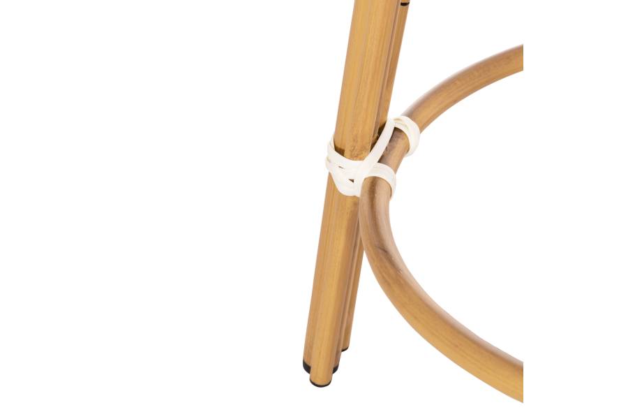 ΣΚΑΜΠΟ ΑΛΟΥΜΙΝΙΟΥ ΜΕΣ.ΥΨΟΥΣ CHINO HM6286.04 BAMBOO LOOK ΦΥΣΙΚΟ & TEXTILENE 43x43x65Υεκ
