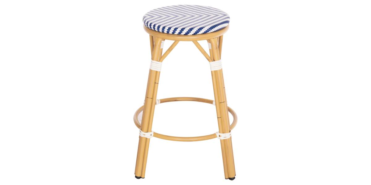 ΣΚΑΜΠΟ ΑΛΟΥΜΙΝΙΟΥ ΜΕΣ.ΥΨΟΥΣ CHINO HM6286.05 BAMBOO LOOK & TEXTILENE ΜΠΛΕ 43x43x65Υεκ