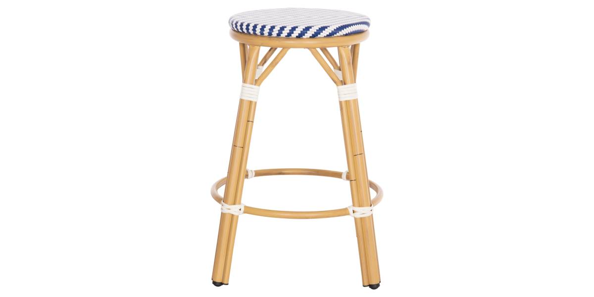 ΣΚΑΜΠΟ ΑΛΟΥΜΙΝΙΟΥ ΜΕΣ.ΥΨΟΥΣ CHINO HM6286.05 BAMBOO LOOK & TEXTILENE ΜΠΛΕ 43x43x65Υεκ