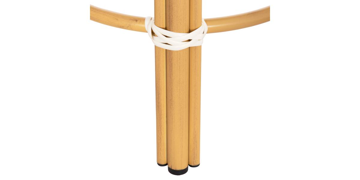 ΣΚΑΜΠΟ ΑΛΟΥΜΙΝΙΟΥ ΜΕΣ.ΥΨΟΥΣ CHINO HM6286.05 BAMBOO LOOK & TEXTILENE ΜΠΛΕ 43x43x65Υεκ
