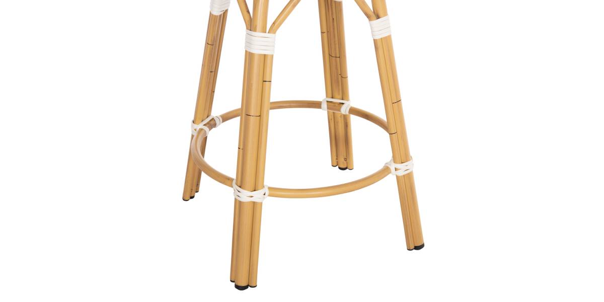 ΣΚΑΜΠΟ ΑΛΟΥΜΙΝΙΟΥ ΜΕΣ.ΥΨΟΥΣ CHINO HM6286.05 BAMBOO LOOK & TEXTILENE ΜΠΛΕ 43x43x65Υεκ
