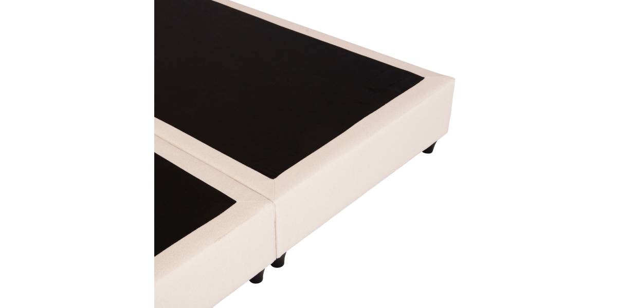 ΚΡEΒΑΤΙ ΔΙΠΛΟ LUTHER HM717 ΜΠΕΖ ΥΦΑΣΜΑ ΓΙΑ ΣΤΡΩΜΑ 160x200εκ.