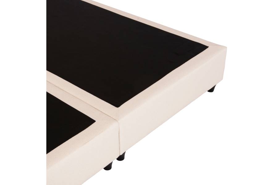 ΚΡEΒΑΤΙ ΔΙΠΛΟ LUTHER HM717 ΜΠΕΖ ΥΦΑΣΜΑ ΓΙΑ ΣΤΡΩΜΑ 160x200εκ.