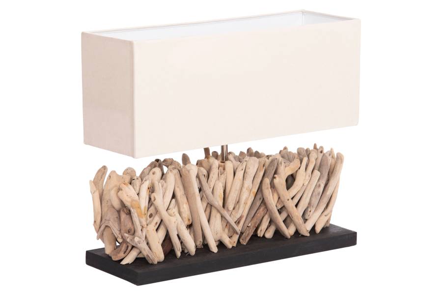 ΕΠΙΤΡΑΠΕΖΙΟ ΟΡΘΟΓΩΝΙΟ ΦΩΤΙΣΤΙΚΟ TWIGGY HM4434 DRIFTWOOD & ΛΕΥΚΟ ΚΑΠΕΛΟ 56x16.5x43Υεκ.