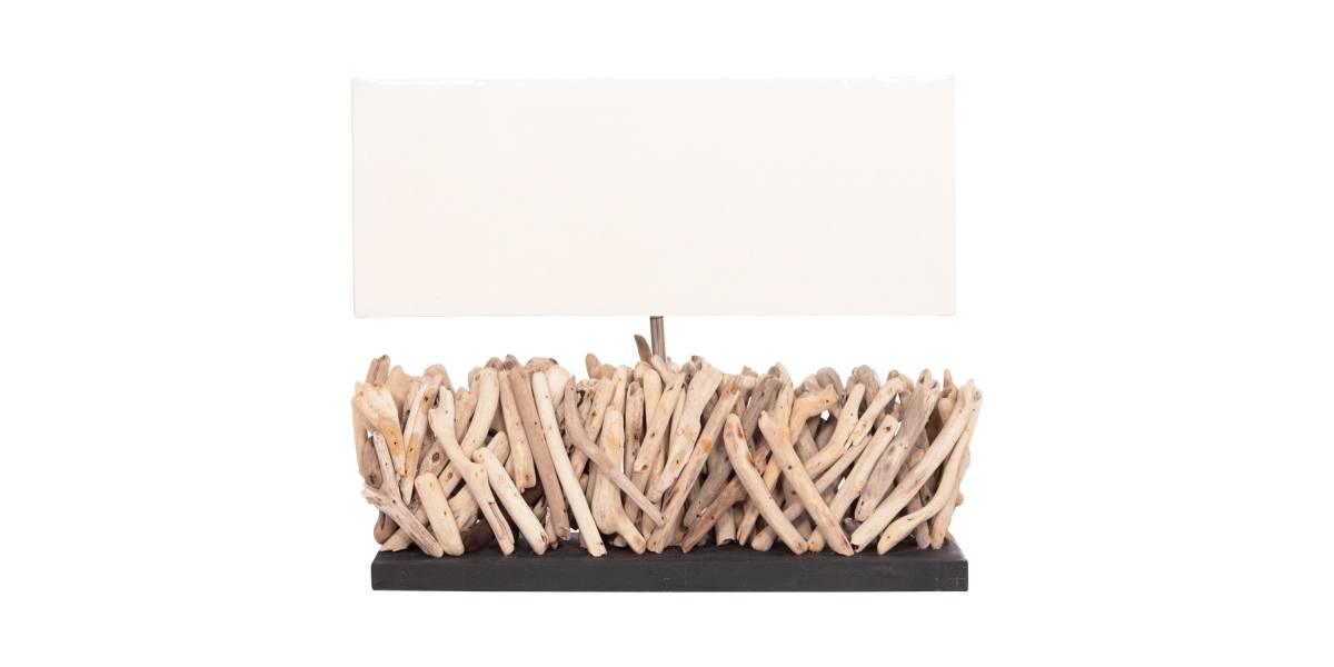 ΕΠΙΤΡΑΠΕΖΙΟ ΟΡΘΟΓΩΝΙΟ ΦΩΤΙΣΤΙΚΟ TWIGGY HM4434 DRIFTWOOD & ΛΕΥΚΟ ΚΑΠΕΛΟ 56x16.5x43Υεκ.
