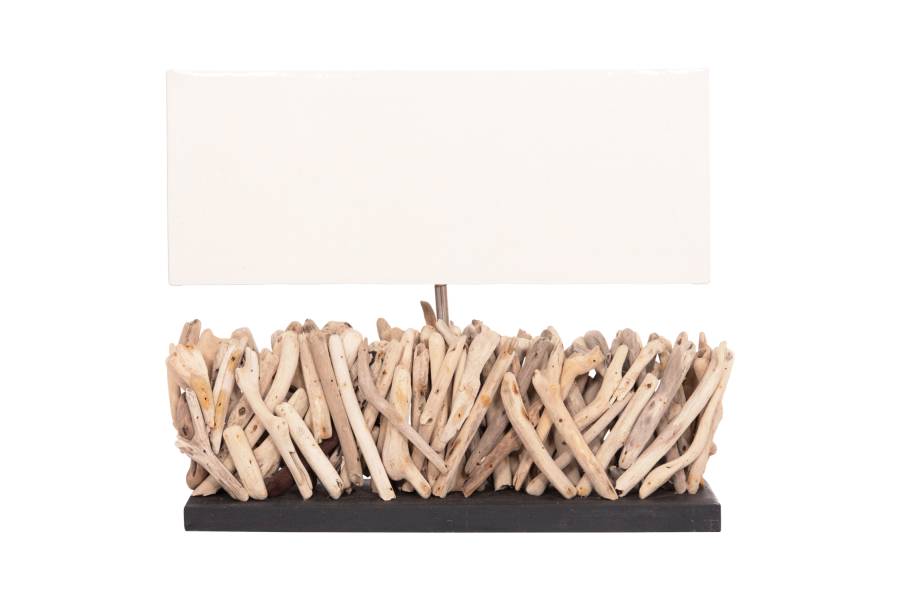 ΕΠΙΤΡΑΠΕΖΙΟ ΟΡΘΟΓΩΝΙΟ ΦΩΤΙΣΤΙΚΟ TWIGGY HM4434 DRIFTWOOD & ΛΕΥΚΟ ΚΑΠΕΛΟ 56x16.5x43Υεκ.