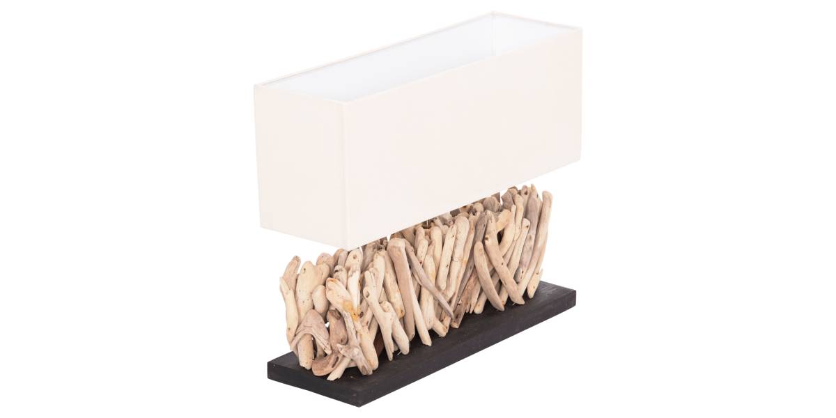 ΕΠΙΤΡΑΠΕΖΙΟ ΟΡΘΟΓΩΝΙΟ ΦΩΤΙΣΤΙΚΟ TWIGGY HM4434 DRIFTWOOD & ΛΕΥΚΟ ΚΑΠΕΛΟ 56x16.5x43Υεκ.