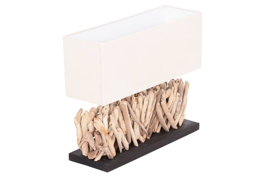 ΕΠΙΤΡΑΠΕΖΙΟ ΟΡΘΟΓΩΝΙΟ ΦΩΤΙΣΤΙΚΟ TWIGGY HM4434 DRIFTWOOD & ΛΕΥΚΟ ΚΑΠΕΛΟ 56x16.5x43Υεκ.