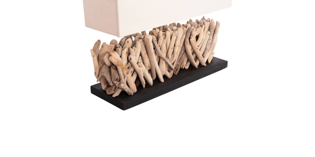 ΕΠΙΤΡΑΠΕΖΙΟ ΟΡΘΟΓΩΝΙΟ ΦΩΤΙΣΤΙΚΟ TWIGGY HM4434 DRIFTWOOD & ΛΕΥΚΟ ΚΑΠΕΛΟ 56x16.5x43Υεκ.