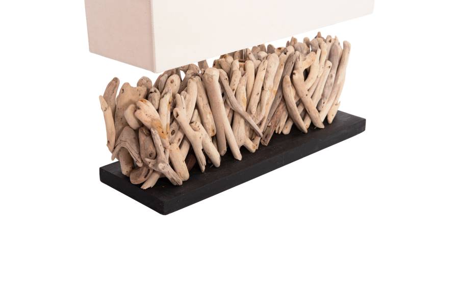 ΕΠΙΤΡΑΠΕΖΙΟ ΟΡΘΟΓΩΝΙΟ ΦΩΤΙΣΤΙΚΟ TWIGGY HM4434 DRIFTWOOD & ΛΕΥΚΟ ΚΑΠΕΛΟ 56x16.5x43Υεκ.