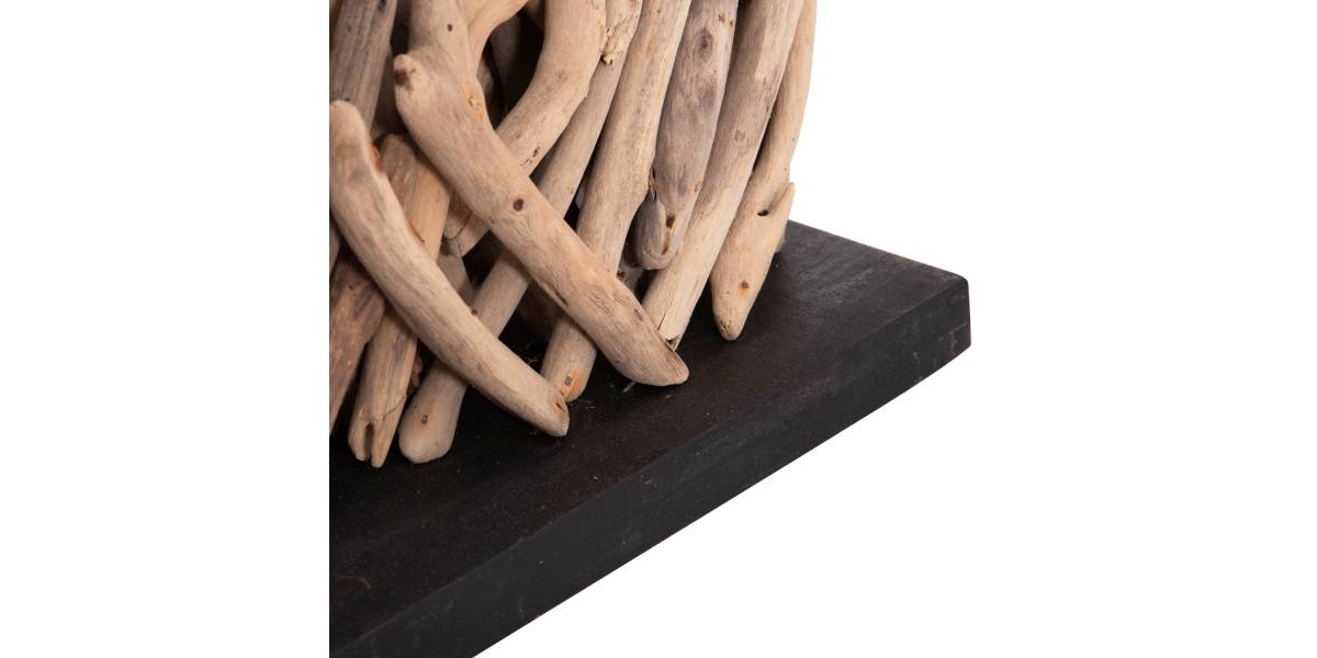 ΕΠΙΤΡΑΠΕΖΙΟ ΟΡΘΟΓΩΝΙΟ ΦΩΤΙΣΤΙΚΟ TWIGGY HM4434 DRIFTWOOD & ΛΕΥΚΟ ΚΑΠΕΛΟ 56x16.5x43Υεκ.