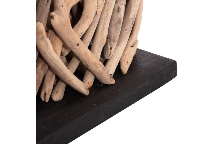 ΕΠΙΤΡΑΠΕΖΙΟ ΟΡΘΟΓΩΝΙΟ ΦΩΤΙΣΤΙΚΟ TWIGGY HM4434 DRIFTWOOD & ΛΕΥΚΟ ΚΑΠΕΛΟ 56x16.5x43Υεκ.