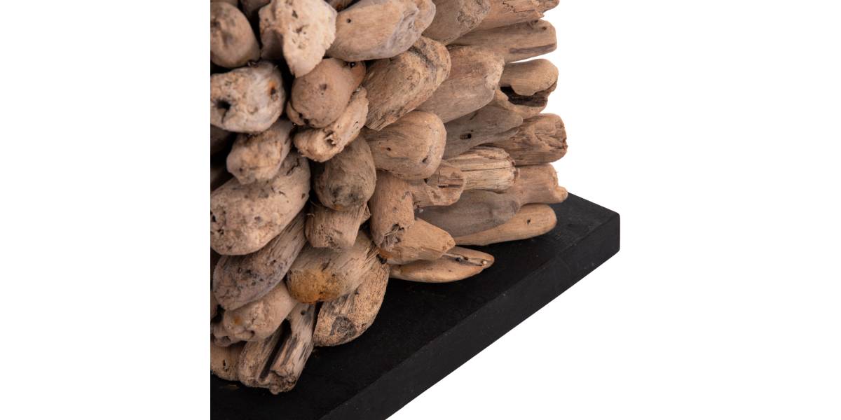 ΕΠΙΤΡΑΠΕΖΙΟ ΦΩΤΙΣΤΙΚΟ ΣΧΗΜΑ ΚΥΒΟΥ TWIGGY HM4425 DRIFTWOOD & ΛΕΥΚΟ ΚΑΠΕΛΟ 24x24x46Υεκ