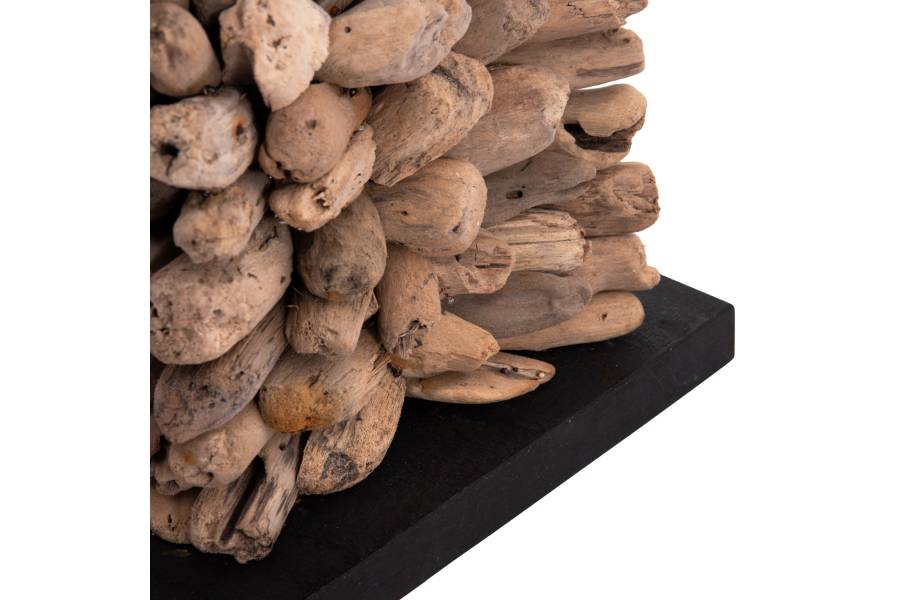 ΕΠΙΤΡΑΠΕΖΙΟ ΦΩΤΙΣΤΙΚΟ ΣΧΗΜΑ ΚΥΒΟΥ TWIGGY HM4425 DRIFTWOOD & ΛΕΥΚΟ ΚΑΠΕΛΟ 24x24x46Υεκ
