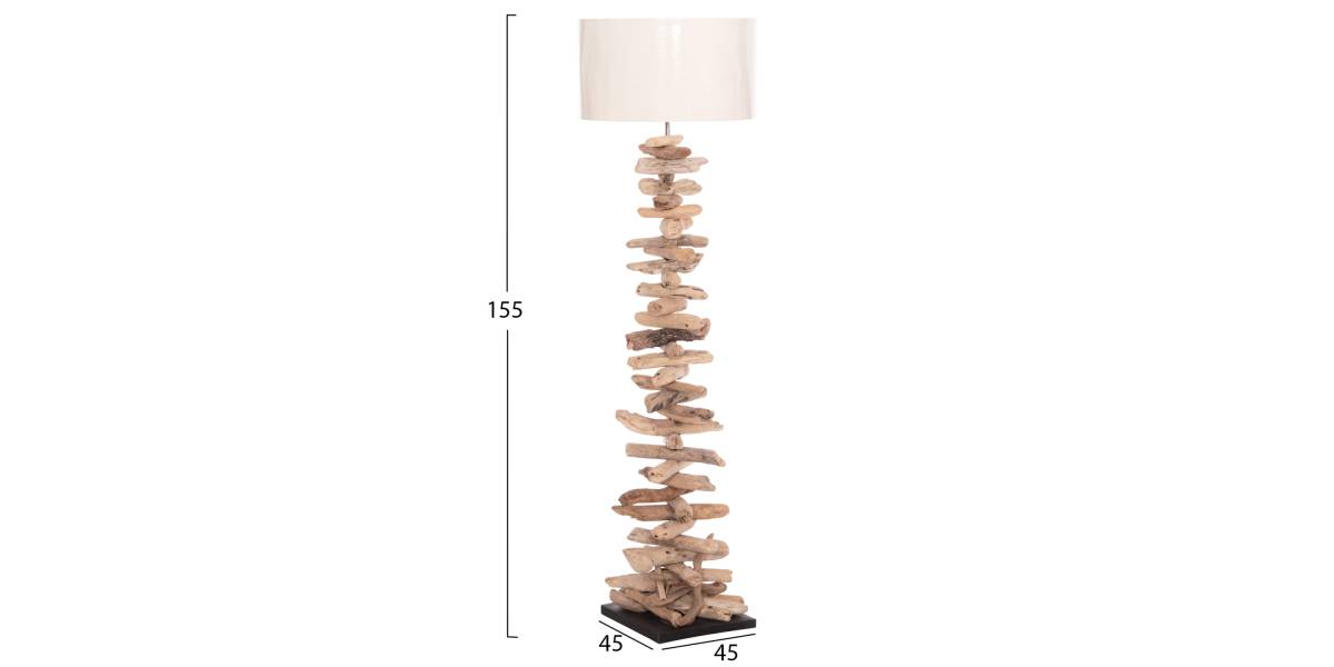 ΔΙΑΚΟΣΜΗΤΙΚΟ ΦΩΤΙΣΤΙΚΟ ΔΑΠΕΔΟΥ ALTAR HM4430 DRIFTWOOD--ΛΕΥΚΟ PVC Φ45x155Υεκ.