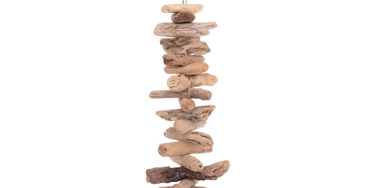 ΔΙΑΚΟΣΜΗΤΙΚΟ ΦΩΤΙΣΤΙΚΟ ΔΑΠΕΔΟΥ ALTAR HM4430 DRIFTWOOD--ΛΕΥΚΟ PVC Φ45x155Υεκ.