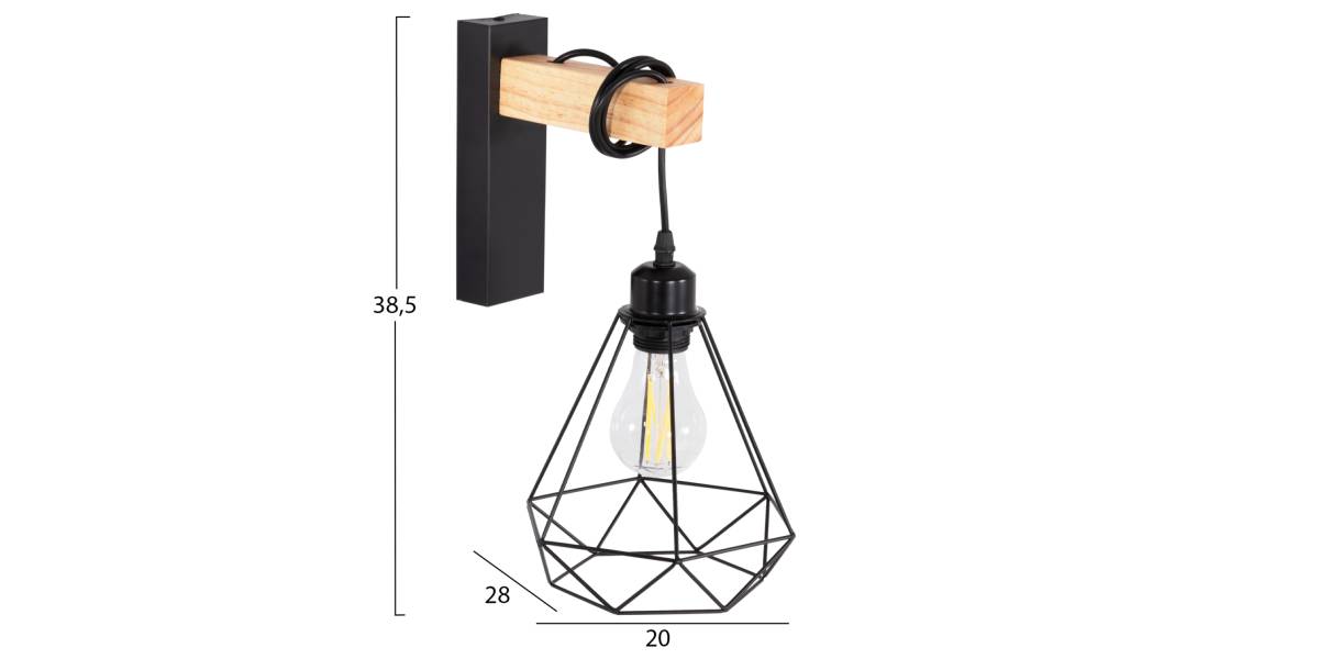 ΑΠΛΙΚΑ ΤΟΙΧΟΥ GROB HM4474 ΜΕΤΑΛΛΟ-ΞΥΛΟ 20x26x38,5Υεκ.
