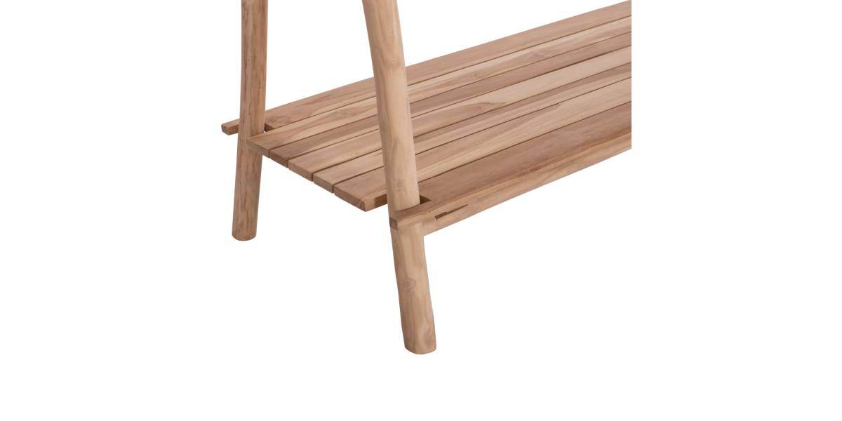 ΕΠΙΠΛΟ ΕΙΣΟΔΟΥ PERL HM9911 ΚΛΑΔΙΑ ΞΥΛΟΥ TEAK-ΦΥΣΙΚΟ 130,5x53x130Υεκ.