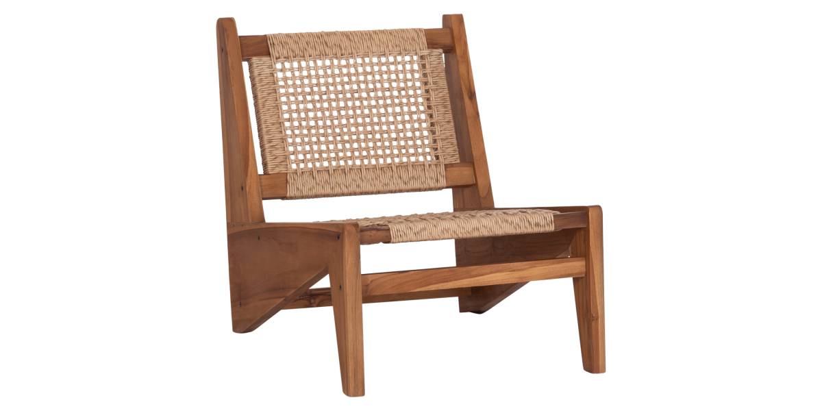 ΚΑΡΕΚΛΑ LOUNGE LUKILLA HM9913 ΞΥΛΟ TEAK ΣΕ ΦΥΣΙΚΟ--ΣΥΝΘ.ΣΧΟΙΝΙ ΜΠΕΖ 55,5x74x65Υεκ.